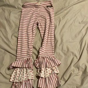 Matilda Jane Sz 6  Pants Pink Stripe/Polka Dot